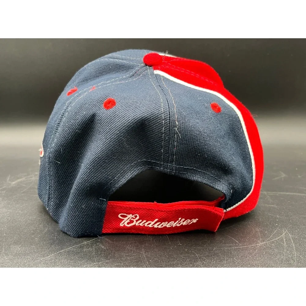 Dale Earnhardt Jr NASCAR Budweiser Racing‎ Hat Navy Red Embroidered #8 Signature